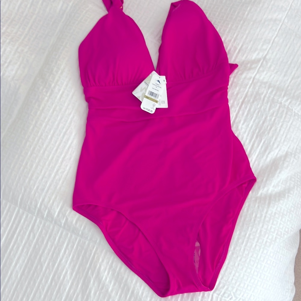 NWT - Sexy one piece Tommy Bahama in Vibrant Pink. Size 14